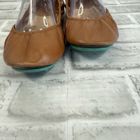 Tieks Women's 10 Chestnut Leather The Ballet Flat Matte Full Grain Comfort Shoes - Picture 6 of 15